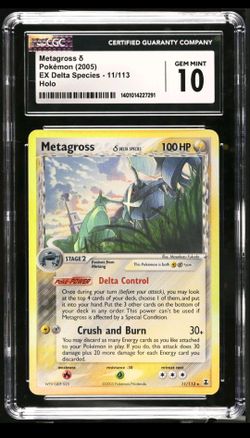 2005 Pokemon Metagross Delta Species 11/113 Delta Species Holo CGC 10 Gem Mint