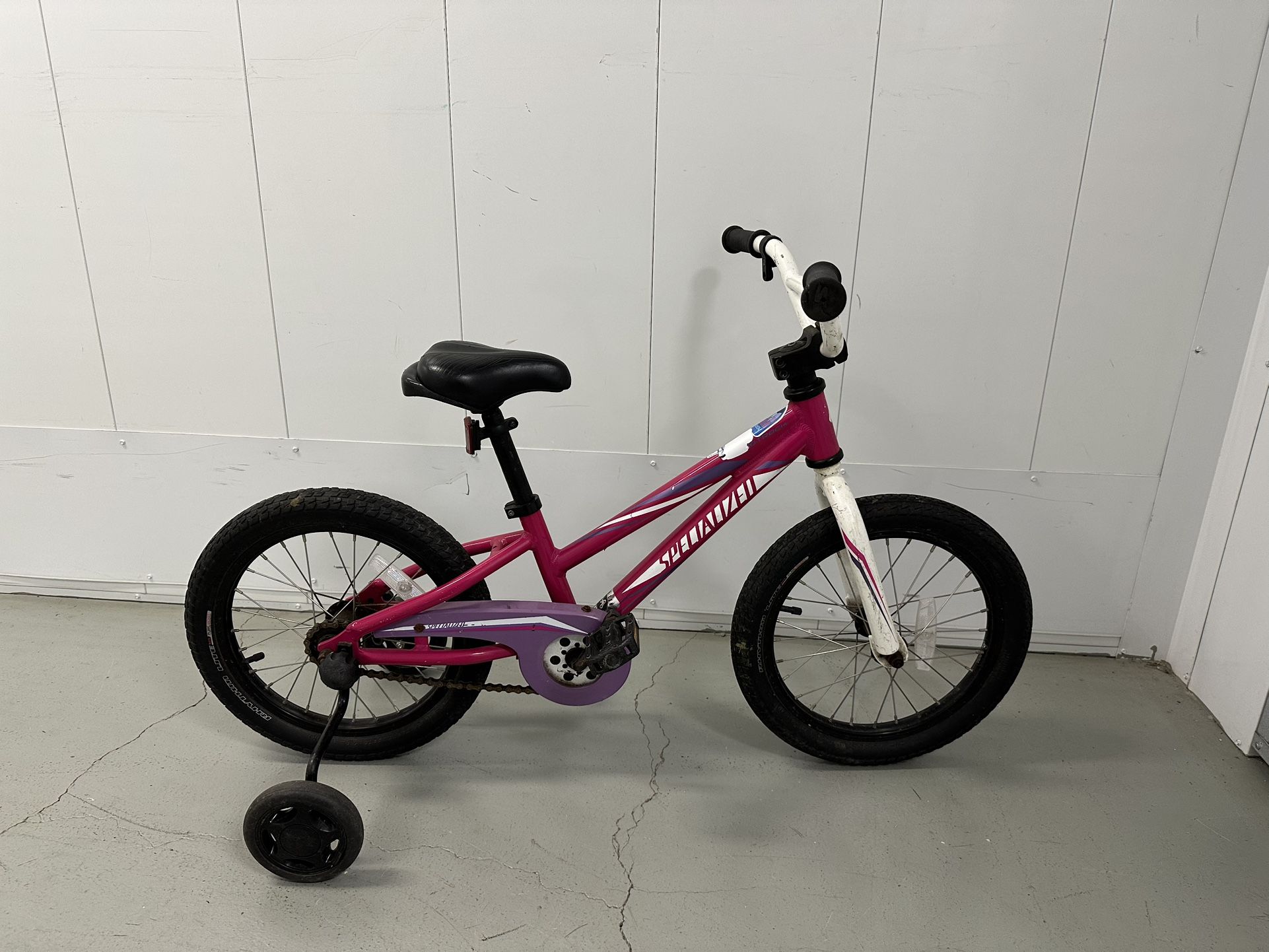 Specialized Hotrock Girls 16" Coaster Bicycle w/ Training Wheels