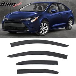 Fits 2020-2025 Toyota Corolla Sedan Window Visors Vent Rain Guard Deflectors Tape-On