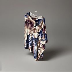 Chico’s Poncho Top – Watercolor Print, One Size