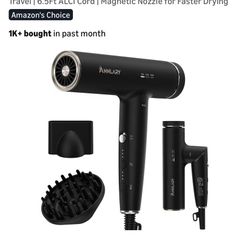 ANNLARY Hair Dryer, Blow Dryer with Diffuser for Curly Hair | Plasma Ionic for Frizz Control 