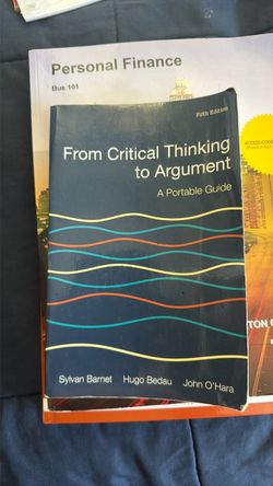 Critical thinking to argument fifth edition