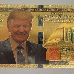 24K Gold Foil $1000 Trump Dollar Bill