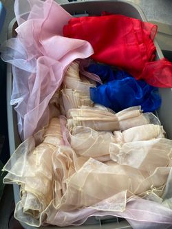 Different color decorative chair bows