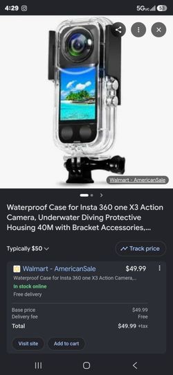Insta 360 waterproof case (new)