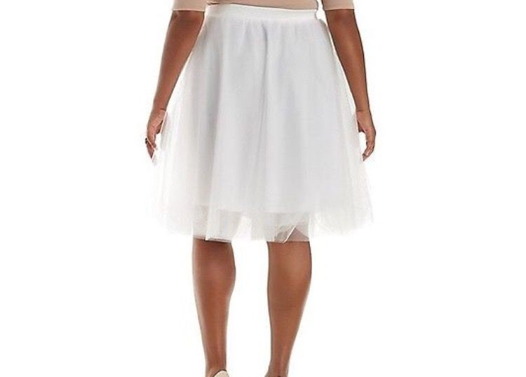 White tulle skirt