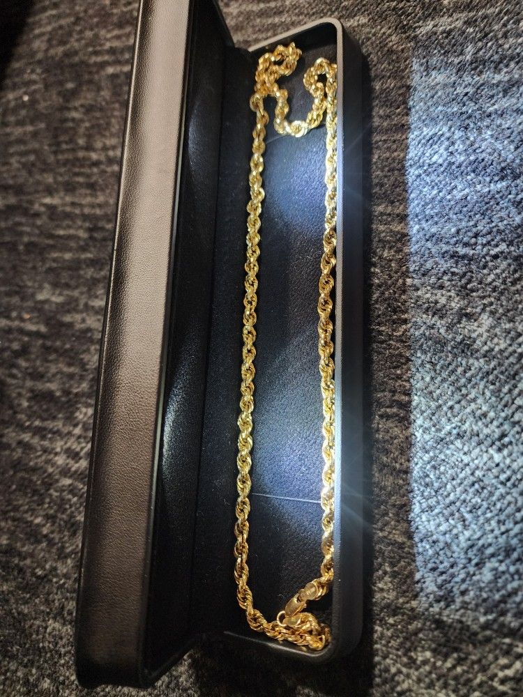 10K GOLD ROPE CHAIN 12.21g