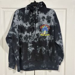 Hoodie Pullover Market Smiley Tie Dye Black Grey Going Beyond Space Size 2XL XXL