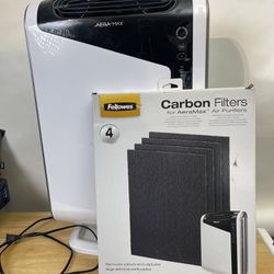 Fellowes Aera Max air filter and air purifier. Comes with 1 unused carbon filter.