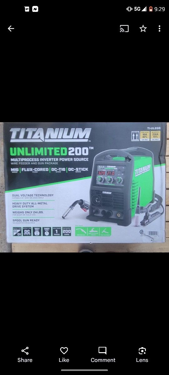 ||*NEW*|| TITANIUM UNLIMITED 200 WELDER