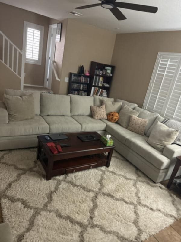 Beige Sectional Couch Sofa Living Spaces