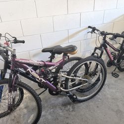 Set of 3 Mountain Bikes for Sale – 26” & 24”