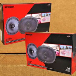 Kicker KS-Series Car Speakers 2-Sets 6" X 9" 2-Way Coaxial Speaker System 600 Watt KSC690 Package 🚨 Payment Options Available 🚨 No Credit Needed 🚨 