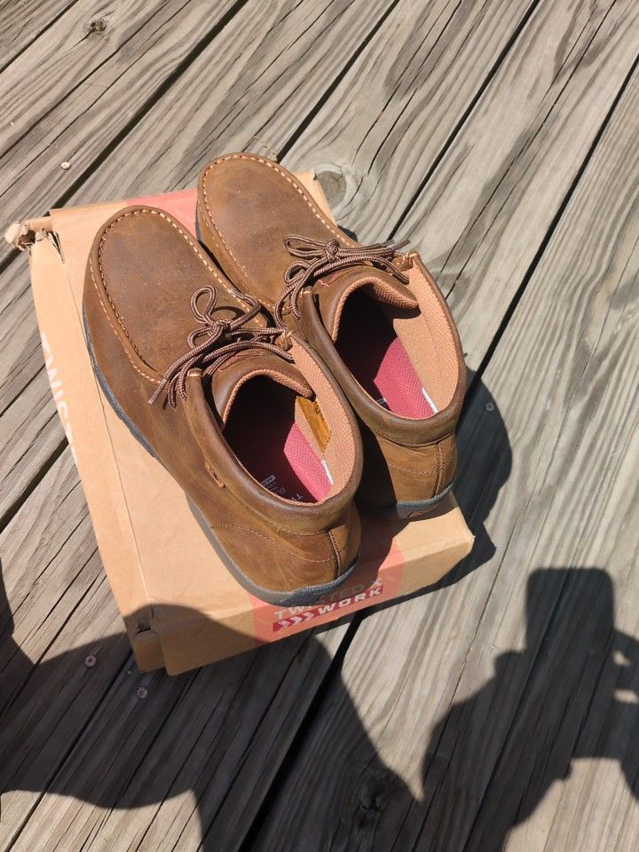 Twisted X Work Men's Chukka Driving Nano Moc Toe Waterproof Boots Chocolate MDMN