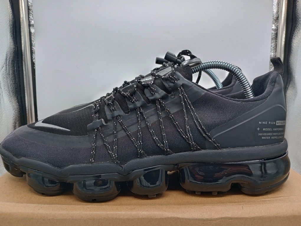 Nike Air Vapormax Utility Run Black Reflective Silver Mens Size 7 women's 8.5