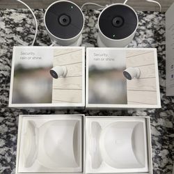 Google nest security cameras and Google hub