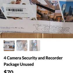 Never Used Security Camera Kit 4 Cameras