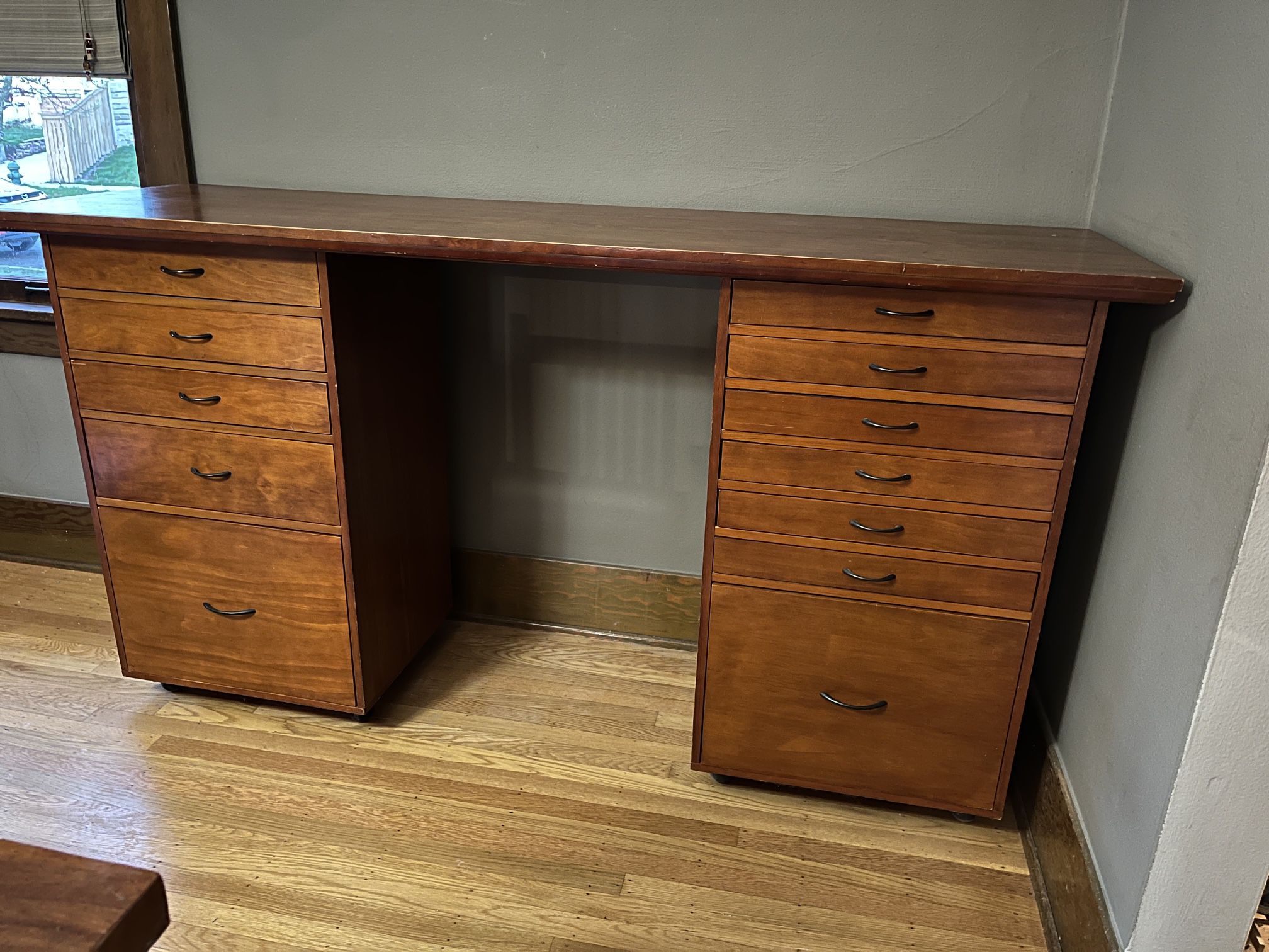 TALL 3 Piece Desk with LOTS of Storage/Drawers