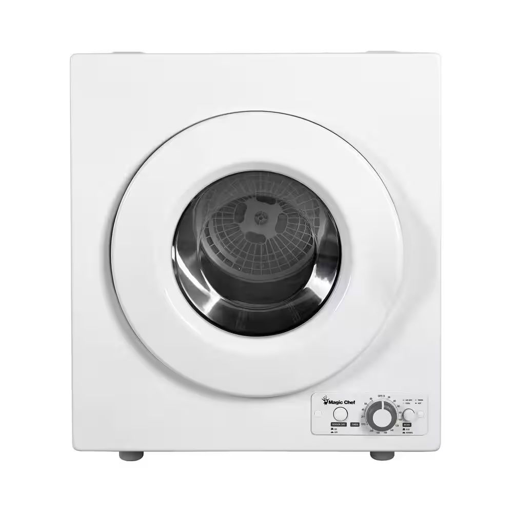 Magic Chef 2.6 cu. ft. White Compact Electric Dryer Model MCSDRY1S