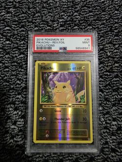 2016 Pokemon XY Evolutions 35/108 Pikachu Reverse Foil PSA 9 Mint