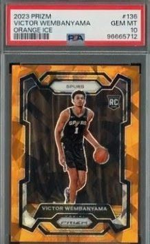 VICTOR WEMBANYAMA ORANGE ICE PSA 10