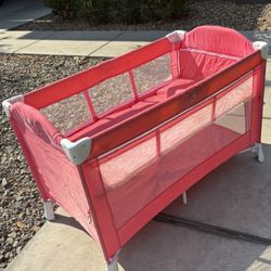 Pink Playpen/ crib/Bassinet