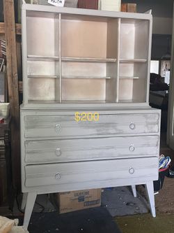 Solid Wood Vintage Hutch