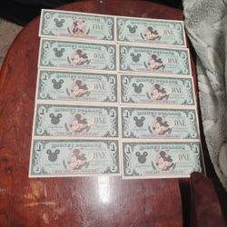 1990 Disney currency 