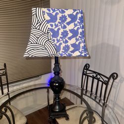 Antique Black & Blue Table Lamp