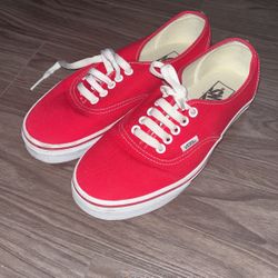 Red unisex vans