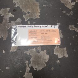 1960 Disney Ticket