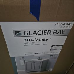 Glacier Bay 30.5" X 18.63" Bathroom Vanity Cabinet In Grey With Top