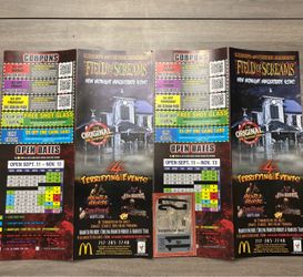 Coupons and STICKERS for field of screams