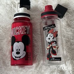 Brand New Disney Mickey And Minnie Bottles. 