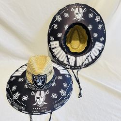 Raiders Straw Hat just in time for the summer heat great Gift 🎁 order now (I also have other Teams) 