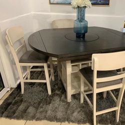 Conner Chalk/Gray Counter Height Set (Dining table and Chairs
