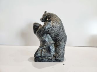 Vintage 12" Wolf Original Canada Bear Eskimo Inuit Sculpture Figurine