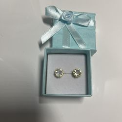 Gold Plated Cubic Zirconia Earrings 