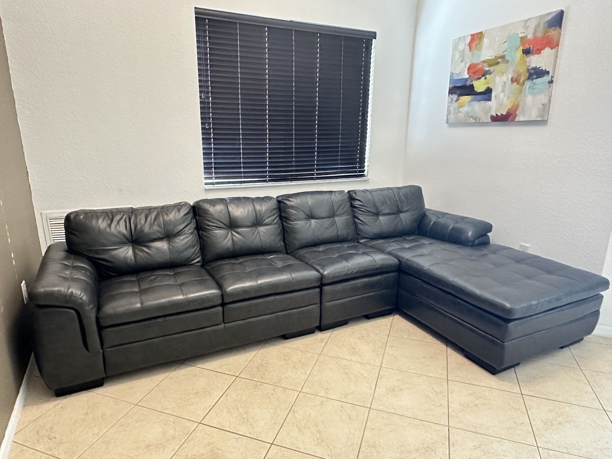Braden Leather Sectional