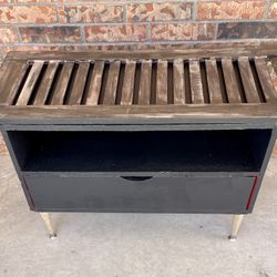 INDUSTRIAL SHELVES WITH DRAWER AND  -COFFEE TABLE, BAR,KITCHEN CART, COFFE BAR, BATH STORAGE-$40 FIRM  