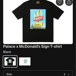 Palace X McDonald's Sign Shirt Size Large 