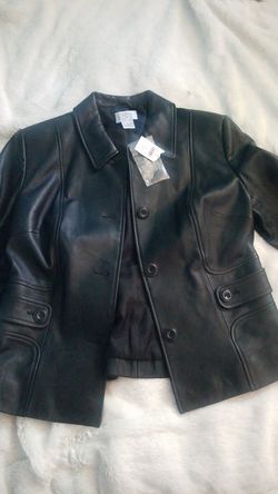 NWT Ann Taylor Loft 100% leather jacket