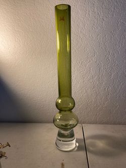 Marquis by Waterford Green Glass Vase
