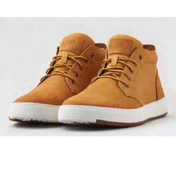 NEW Timberland Davis Square Chukka Sneakers Men Size 8.5 Tan Nubuck Boot Shoes