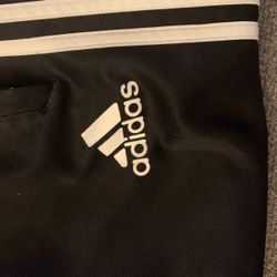 Black And White Adidas Clima Cool Jogger Pants