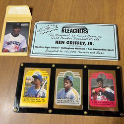Bleachers 23 Karat Ken Griffey Jr. Baseball Cards