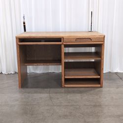 Sauder Oak Finish Computer Desk with Keyboard Tray
