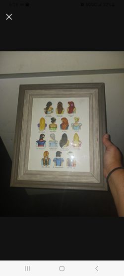 Disney Princess Hairstyles Art Decor