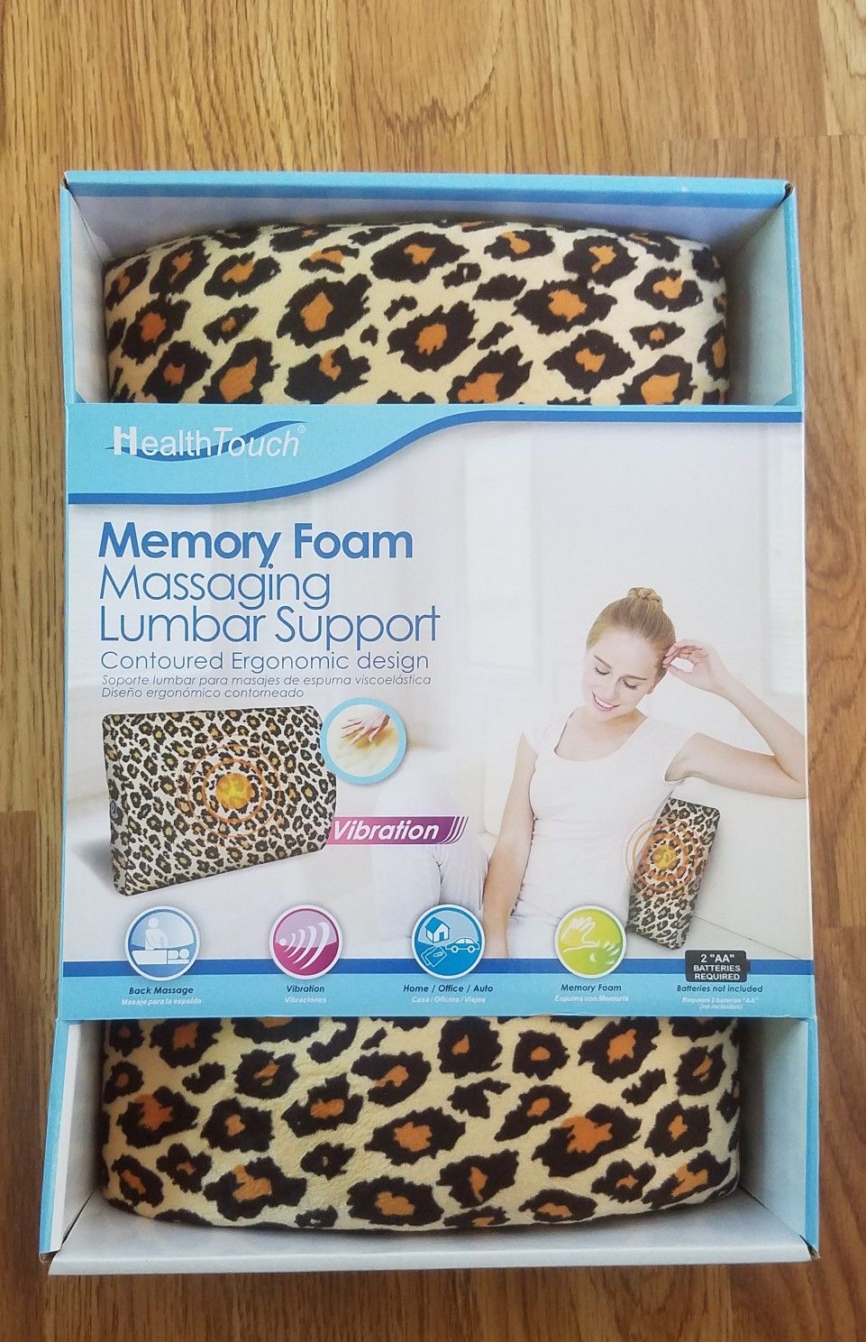 *New in Box* Health Touch Memory Foam Massaging Lumbar Support