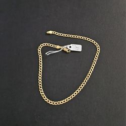 14k Gold Anklet 10 Inch